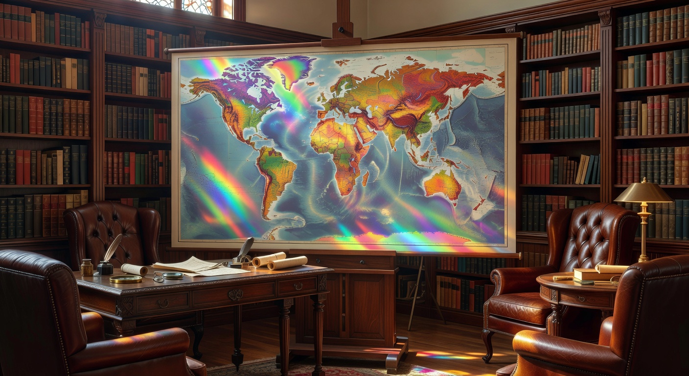 soft prismatic light, dignified study aesthetic, no text