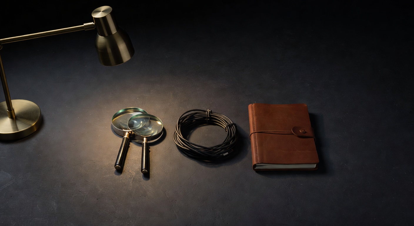 dark surface with warm focused light, sophisticated minimal composition, no text overlay